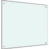 vidaXL Paraschizzi per Cucina Paraspruzzi Fornelli Resistente al Calore Pannello Splashback Parete Bianco 70x60 cm in Vetro Temperato