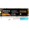 EDILOCA EN206 512GB 3D NAND M.2 SSD, M.2 2280 SATA III 6Gb/s SSD Hard Drive, velocità di lettura/scrittura fino a 550/460 MB/s, compatibile con PC desktop e laptop