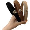 MIQIQAO Imbottito Headband Tartan Headband Spessore Headband Ladies Headbands per capelli corti in cotone Headbands per le donne (CpadCOCO)