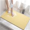 HITSLAM Tappetino Doccia Antiscivolo, 60x40cm Tappetino Vasca Antiscivolo da Bagno con scarico, Morbido PVC Luffa Tappetino Bagno, Asciugatura rapida, Beige