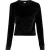 Urban Classics Maglietta da Donna in Velluto, Nero (Black 7), S