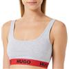 HUGO Bralette Sporty Logo Reggiseno, Grigio Medio 35, XXL Donna