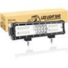PICAA Faro da lavoro a LED, 12 pollici, 31 cm, 180 W, 12 V, 24 V, 6000 K, luce supplementare, per SUV Offroad ATV UTV, trattore, 4 x 4 auto