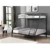 Vente-unique-Letto a castello 90 e 140 x 190 cm Acciaio Nero - ELEVATIO IV