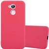 Cadorabo Custodia per Honor 6a / Honor 5c PRO in CANDY ROSSO - Morbida Cover Protettiva Sottile di Silicone TPU con Bordo Protezione - Ultra Slim Case Antiurto Gel Back Bumper Guscio