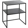 HAKU Tavolino in metallo nero Tavolino da salotto piccolo - Dimensioni: L 50 x A 60 x P 40 cm Stile: Moderno