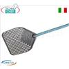Gi.Metal - Pala pizza rettangolare forata in alluminio S.H.A, Linea Evoluzione, lunghezza manico cm 120