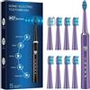 PHYLIAN SPAZZOLINO ELETTRICO PHYLIAN H7 CON 8 SPAZZOLE DI RICAMBIO VIOLA