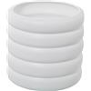DRW Vaso in ceramica ondulato in bianco opaco 25 x 25 x 24 cm
