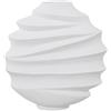 DRW Vaso da tavolo in ceramica bianco opaco 11x40x40 cm