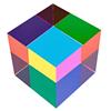 ECBANLI CMY Mixing Color Cube, 70 mm, Vetro Acrilico CMYcube Prisma Multicolore, Giocattolo di Fisica e Decorazione per Desktop, 7 cm