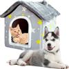Hosiwei Cuccia per cani di piccola taglia Kennel Soft Pet Bed Tent per gatti di piccola taglia media cani di taglia media, interna chiusa calda peluche cestino per gatti cuccioli, divano con cuscino