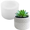 BINYI Stampo in Resina Vaso di Fiori Stampi Silicone per Cemento Stampo Pianta Grassa Vasi di Piante Stampi per Resina Silicone Bottiglia per Resina Epossidica Decorazioni per La Casa