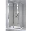 Novellini Star 2.0 A 100x90 Box doccia Apertura Scorrevole ad Angolo - Cristalli: Acrilico - Profilo: Bianco