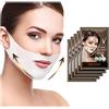 HADAVAKA V Line Lifting Mask Double Chin Reducer, V Line Lifting Mask, Intense Lifting Double Layer Mask, Face Mask V Shape, Instant Lift Chin Mask, For Lifting And Firming The Face (5 pcs)