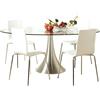 Kare Design tavolo Grande possibilita, trasparente/argento, 180x100cm, sala da pranzo, stile moderno