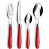 Pradel Essentiel Amefa Reglisse posate, acciaio inox, 16 Pezzi 8x6x27 cm rosso