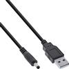 InLine® Cavo adattatore di alimentazione USB DC maschio a DC 4,0 x 1,70 mm, nero, 1 m