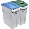 Rubbermaid Stazione di raccolta differenziata, set da 2 SLIM JIM® Rubbermaid