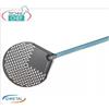 Pala pizza tonda forata in alluminio S.H.A, diametro 36 cm, manico 60 cm, mod.E-37F 60