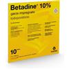 Betadine 10% Iodopovidone 10 Garze Impregnate 10 x10