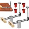 mizikuu 2 Morsa a clip fissa in ottone, Clip da Tavolo per la lavorazione del legno Con 4 Fori per Cani da Banco da 20 mm Banco da lavoro da Tavolo Veloce Morsetto, Rosso