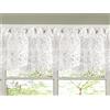 Sweet Home Collection Kitchen Window Curtains Tier, Swag, or Valance Mantovana per Tenda da Cucina in Pizzo Pesante, Poliestere, Bianco, 12 x 58