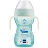 MAM Tazza didattica Vaso Fun to Drink D120 con beccuccio rigido, coperchio protettivo e manici antiscivolo e coperchio per bambini dagli 8 mesi in su, 270 ml, blu (il design può variare)