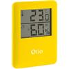 Otio - Termometro igrometro magnetico con schermo LCD, colore: giallo