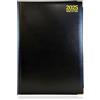 G4GADGET Agenda 2023 di alta qualità, settimana su due pagine, certificata FSC, carta 80 g/m², bordi dorati, formato A4, colore nero, 30 x 21 cm