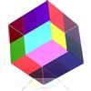 iKeelo Cubo di Colore (50mm) con Supporto Cubo Acrilico con Miscelazione di Colori Magici per l'educazione Fisica e l'arredamento del Desktop, Un Ottimo Inizio di Conversazione