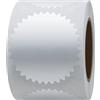 HYBSK Hylabelest - Etichette rotonde per certificati, 5 cm, per goffratura, per un totale di 300 adesivi per rotolo (argento)