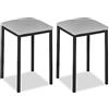 ASTIMESA Sedia da cucina in metallo con schienale aperto, grigio, 59 cm x 45 cm x 40 cm