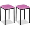 ASTIMESA Sedia da cucina in metallo con schienale aperto, rosa, 60 cm x 45 cm x 40 cm