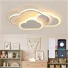 BLMYL Plafoniera Cameretta Bambini - 42W Telecomando 3000-6000K Lampadario Nuvola Cameretta Bambini Dimmerabili,52CM Plafoniera LED Soffitto per Soggiorno Camera da letto Camera dei Bambini