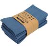 INFEI Tovaglioli di stoffa in e lino tinta unita - Set di 12 (40 x 40 cm) - per eventi e uso domestico (Egeo)