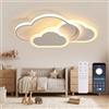 BLMYL Plafoniera Cameretta Bambini - 32W Lampadario Nuvola Cameretta, Plafoniera Led Soffitto Dimmerabili con Telecomando, 42cm Lampade a Soffitto Cameretta per Soggiorno Camera da letto Camera dei Bambini