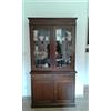 EsteaMobili - Mobile CREDENZA Legno 2 Ante con VETRINA Arte POVERA Colore Noce - FK-8Y0Q-JSQG
