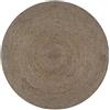 vidaXL Tappeto Lavorato a Mano in Juta Naturale Intrecciata Rotondo a Spirale Cucina Salotto Passatoia Artigianale Stuoia 90 cm Grigio