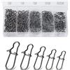Realure 200 Snaps per Set di Pesca a turbini, Quick Change Snaps Angel, 5 Misure di Pesca con Lucchetto Duo, Easy Snap per Esche e connettori per Cavi, Accessori da Pesca Snaps 000# 0# 1# 2#