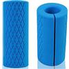 Wilsonzin 2 Pezzi Manopole in silicone Manopole per bilanciere standard per Aumentare La Forza di Presa Antiscivolo, per Bodybuilding per sollevamento pesi, allenamento fitness,Blu