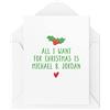 Tongue in Peach Biglietti di Natale divertenti | All I Want For Xmas Is Michael B Jordan Card | For Her Bestie Marvel Creed Lyrics Mariah Carey Banter | CBH699