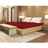 BANZAII TEXTILE INNOVATOR ONLINE Banzaii Lenzuolo sotto con Angoli con Elastico Matrimoniale Maxi 100% Puro Cotone Alta Qualità Made in Italy per Materassi 180 cm x 200 cm, altezza fino a 30 cm Bordeaux