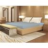 BANZAII TEXTILE INNOVATOR ONLINE Banzaii Lenzuolo sotto con Angoli con Elastico Matrimoniale Maxi 100% Puro Cotone Alta Qualità Made in Italy per Materassi 180 cm x 200 cm, altezza fino a 30 cm Azzurro