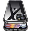 Garegce Cover Trasparente per iPhone 11 Pro Max e 2x Vetro Temperato, Custodia Case in Silicone Trasparente Sottile e Leggera-6,5 Pollici- Nero