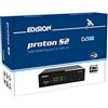 Edision PROTON S2 - Decoder DVB-S2 HD, Ricevitore Digitale Satellitare Full HD DVB-S2, USB, HDMI, SCART, Sensore IR, Supporto USB WiFi, Telecomando Universale 2in1, Nero