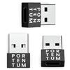 PORTENTUM 3X Adattatore USB C USB A - USB C Femmina a USB Maschio, Velocità 2.0, 480 MB, corpo premium in zinco ad alta resistenza al calore - adattatore USB a Tipo C di soli 4 grammi
