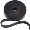 GORGECRAFT Cordino Piatto In Vera Pelle 15 mm X 3 m, 2 mm di Spessore, Cinturino In Pelle di Vacchetta Nera, Striscia Filo Corda per Etichette, Laboratorio di Creazione di Gioielli
