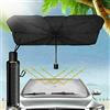 enterelettronics Ombrello Parasole Auto Parabrezza Interno Pieghevole (132x77cm) Copri Parabrezza Auto Sole Interno Accessori per Auto Essenziali, Facile da Aprire e Chiudere in Pochi Secondi, Salvacruscotto