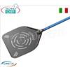 Gi.Metal - Pala pizza rettangolare forata in alluminio S.H.A, Linea Napoli, lunghezza manico cm 60